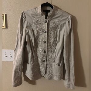 Military-Style Embroidered Jacket